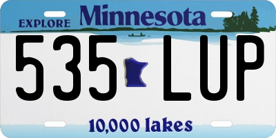 MN license plate 535LUP