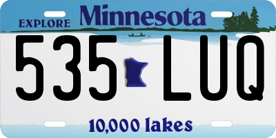 MN license plate 535LUQ