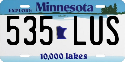 MN license plate 535LUS