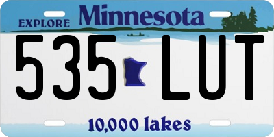 MN license plate 535LUT