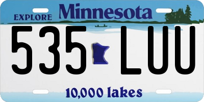 MN license plate 535LUU