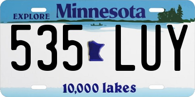 MN license plate 535LUY
