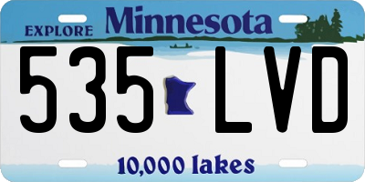 MN license plate 535LVD
