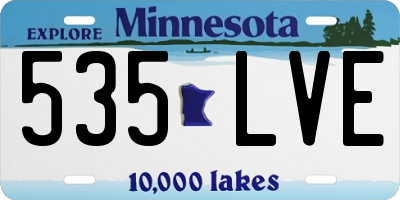 MN license plate 535LVE