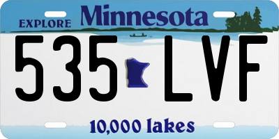 MN license plate 535LVF