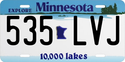 MN license plate 535LVJ