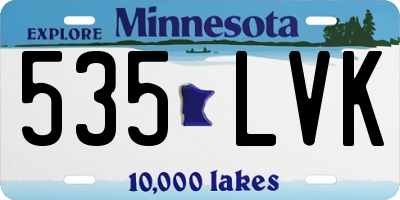 MN license plate 535LVK
