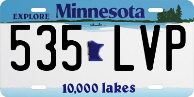 MN license plate 535LVP