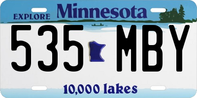 MN license plate 535MBY