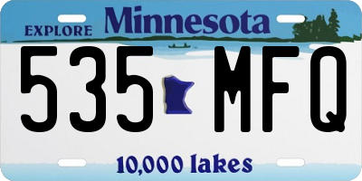 MN license plate 535MFQ