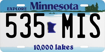 MN license plate 535MIS