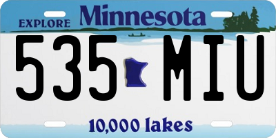 MN license plate 535MIU
