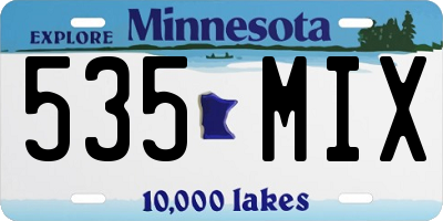 MN license plate 535MIX