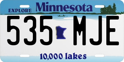 MN license plate 535MJE