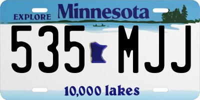 MN license plate 535MJJ