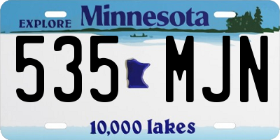 MN license plate 535MJN