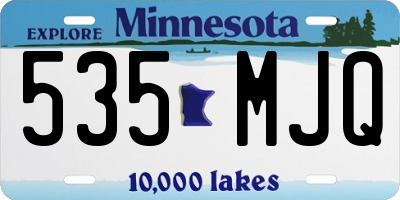 MN license plate 535MJQ