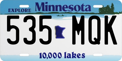 MN license plate 535MQK