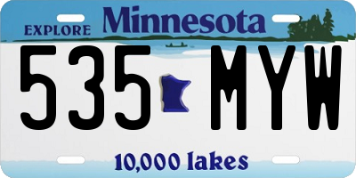 MN license plate 535MYW