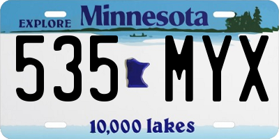 MN license plate 535MYX