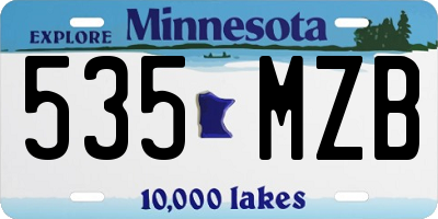 MN license plate 535MZB