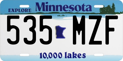 MN license plate 535MZF