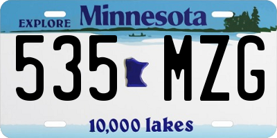 MN license plate 535MZG