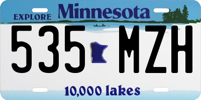 MN license plate 535MZH