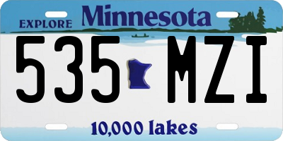 MN license plate 535MZI