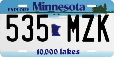 MN license plate 535MZK