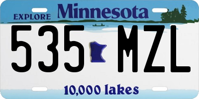 MN license plate 535MZL
