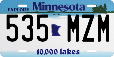 MN license plate 535MZM
