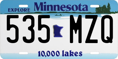 MN license plate 535MZQ