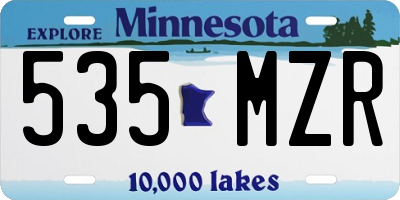 MN license plate 535MZR