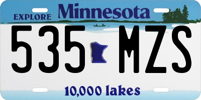 MN license plate 535MZS