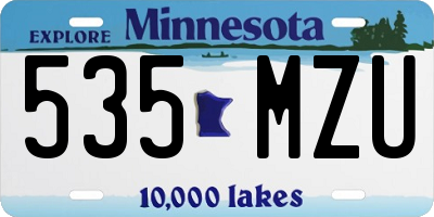 MN license plate 535MZU