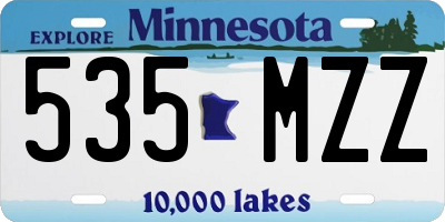 MN license plate 535MZZ