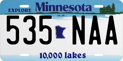 MN license plate 535NAA