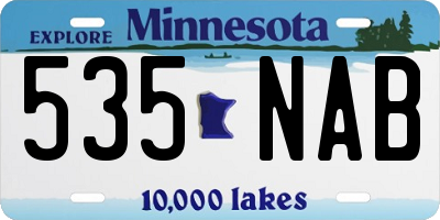 MN license plate 535NAB