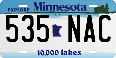MN license plate 535NAC