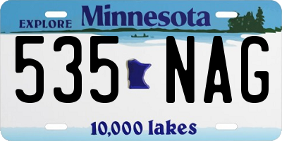 MN license plate 535NAG