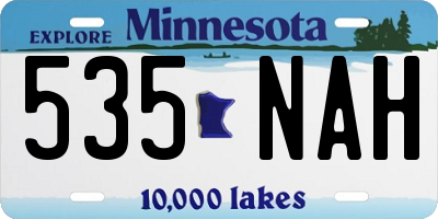 MN license plate 535NAH
