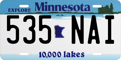 MN license plate 535NAI