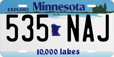 MN license plate 535NAJ