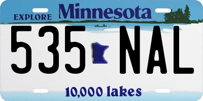 MN license plate 535NAL