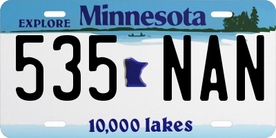 MN license plate 535NAN