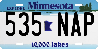 MN license plate 535NAP