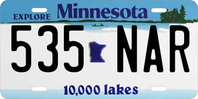MN license plate 535NAR