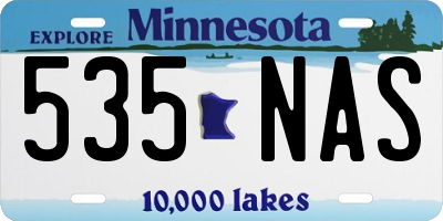 MN license plate 535NAS
