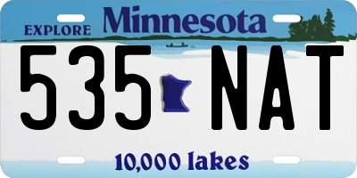 MN license plate 535NAT